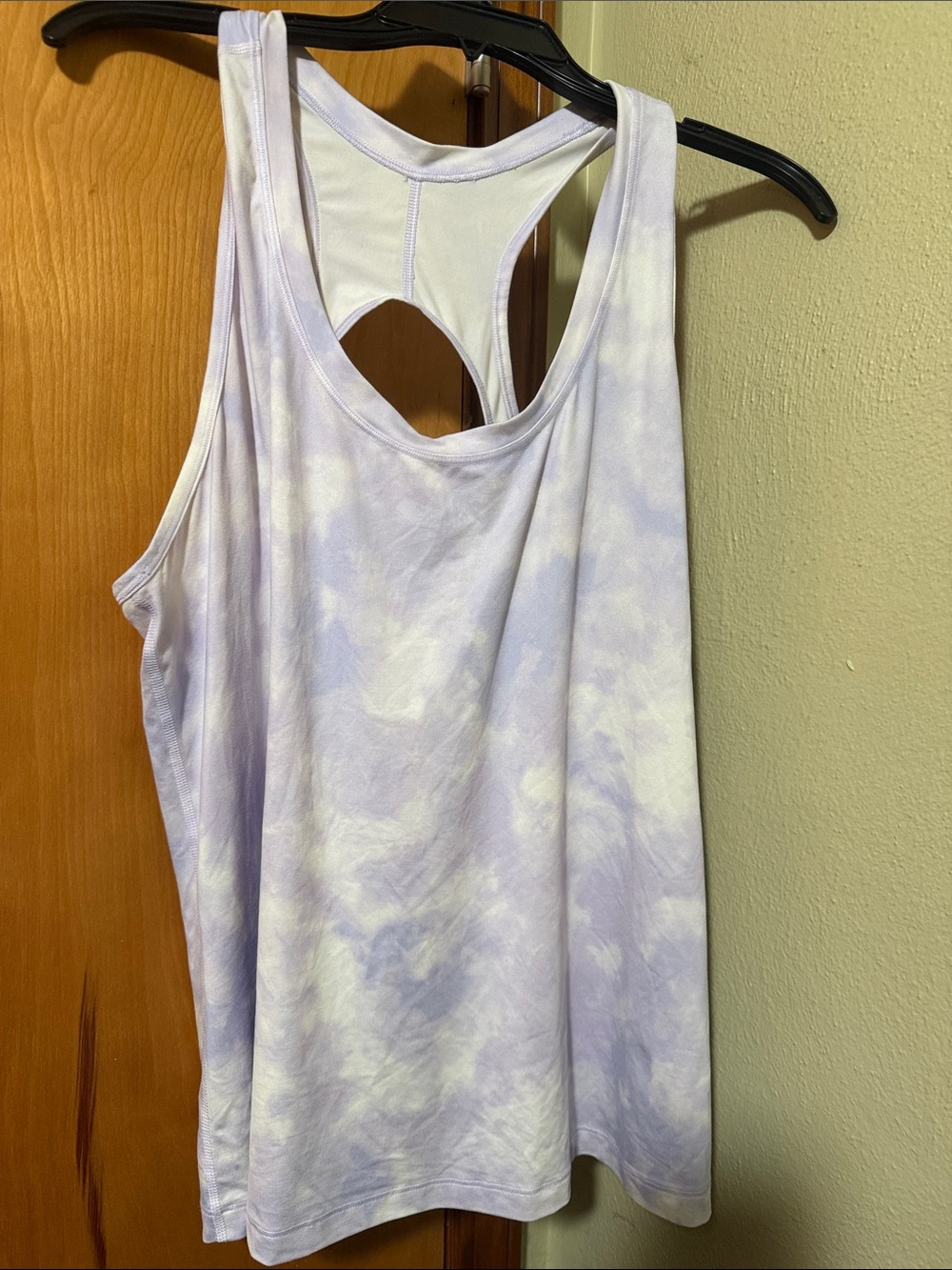 Athleta Lavender and White Tie-Dye Racerback Tank